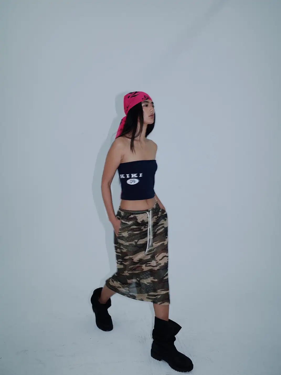 KISSKISSKIKI | Camouflage Breathable Split Skirt