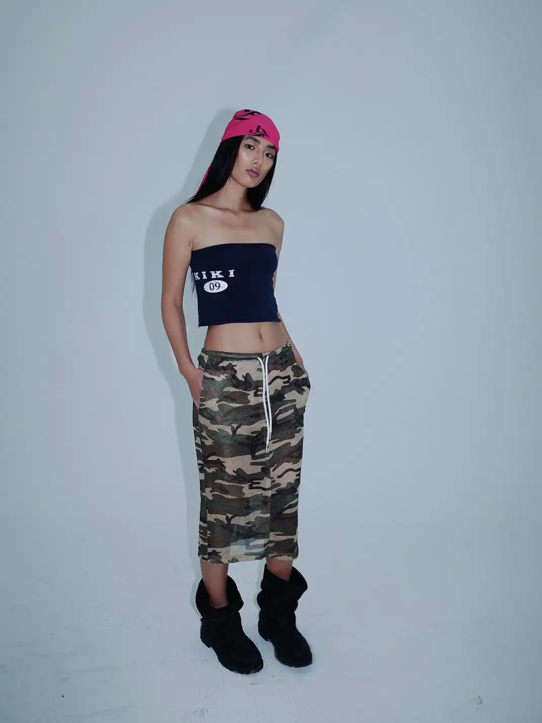 KISSKISSKIKI | Camouflage Breathable Split Skirt