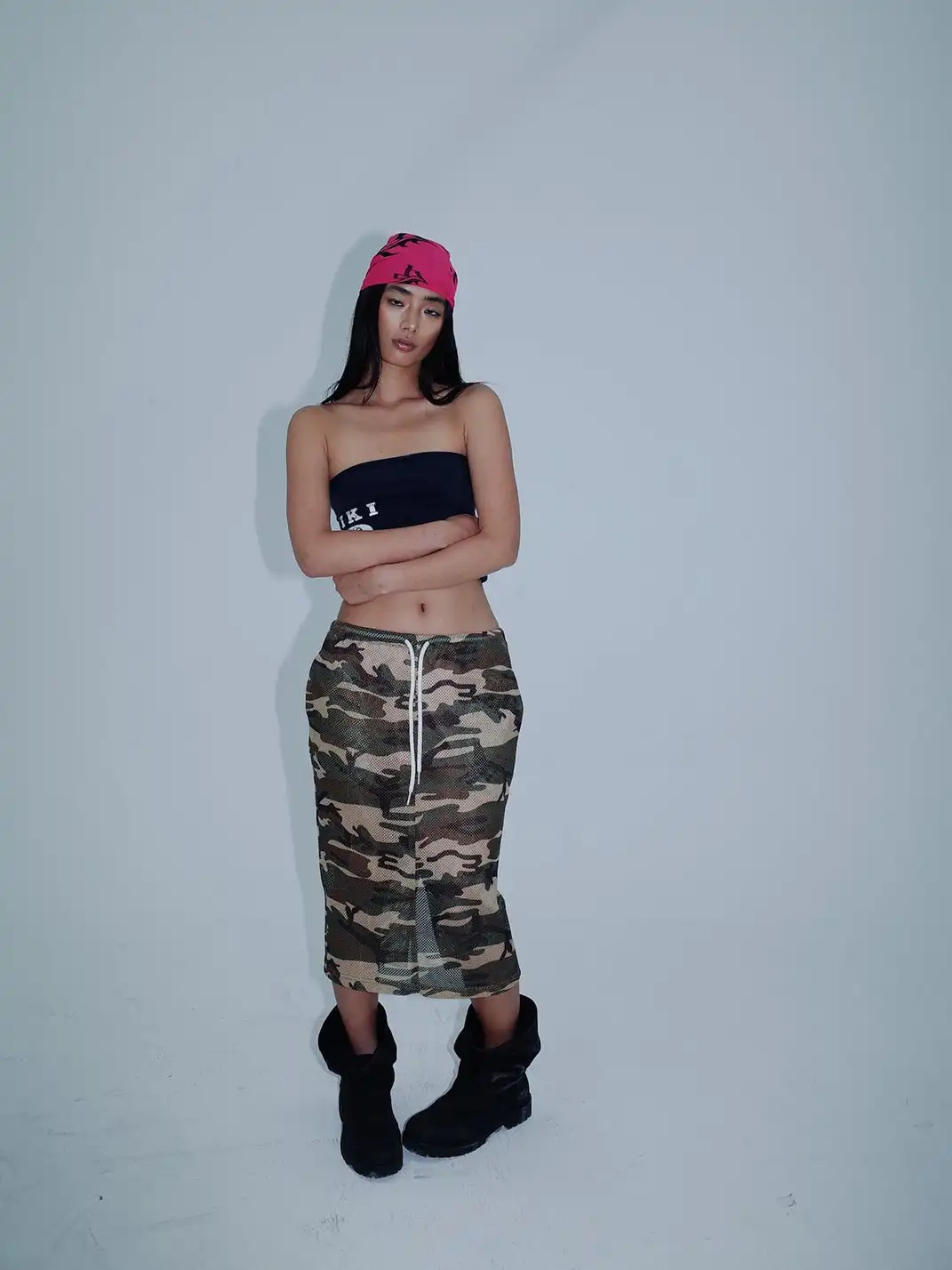 KISSKISSKIKI | Camouflage Breathable Split Skirt