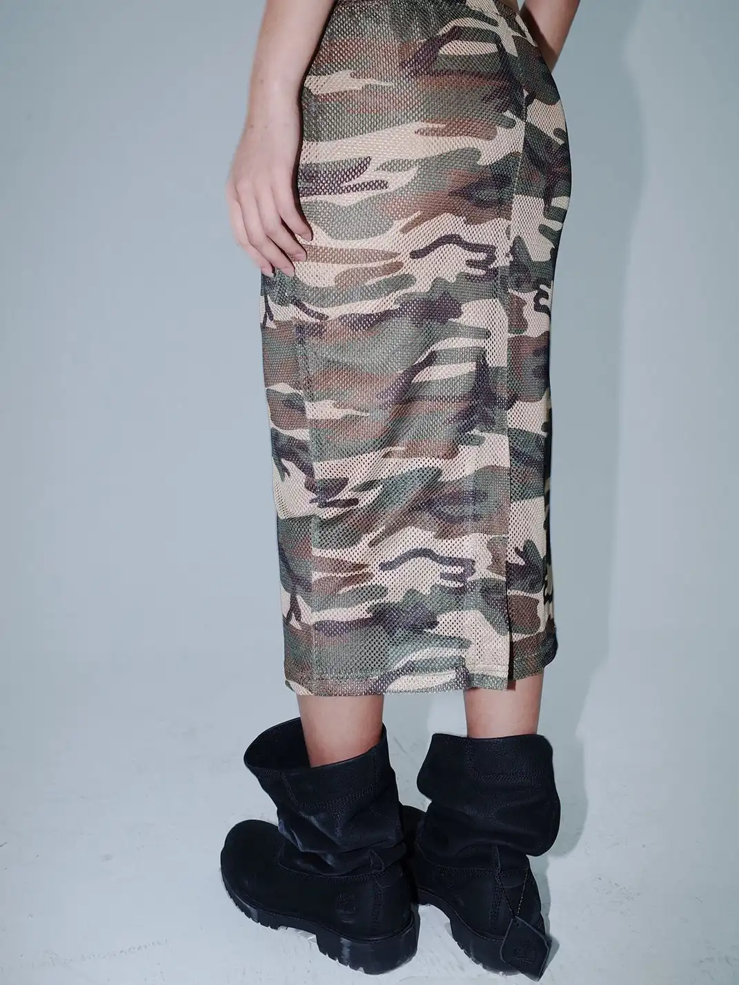 KISSKISSKIKI | Camouflage Breathable Split Skirt