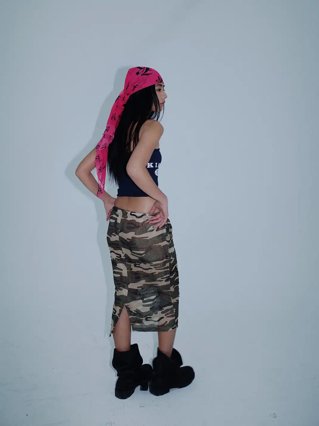 KISSKISSKIKI | Camouflage Breathable Split Skirt