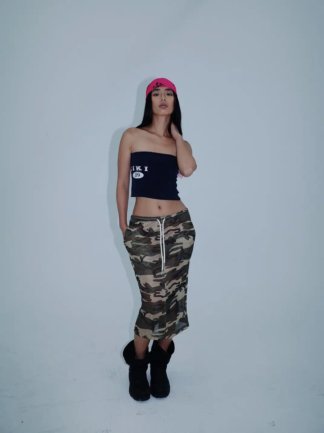 KISSKISSKIKI | Camouflage Breathable Split Skirt