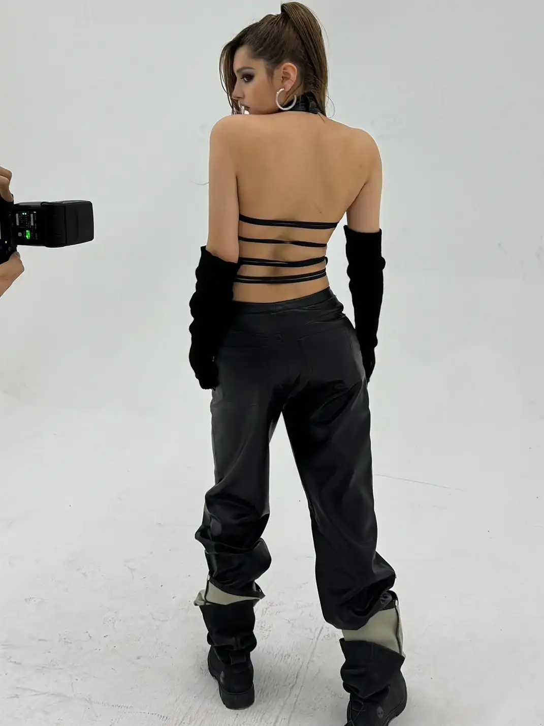 KISSKISSKIKI | Rivet Back Tie Sleeveless Top
