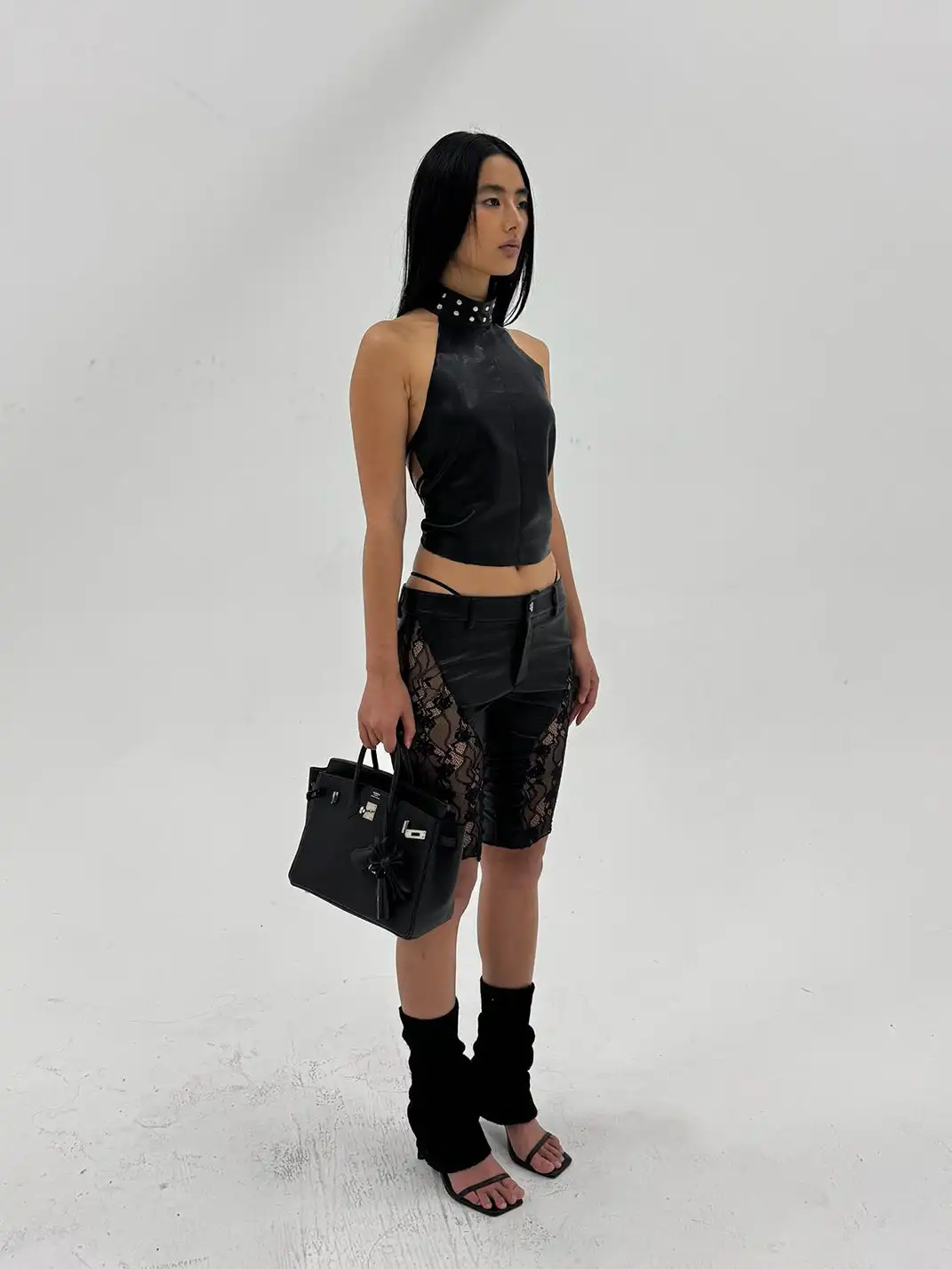 KISSKISSKIKI | Rivet Back Tie Sleeveless Top