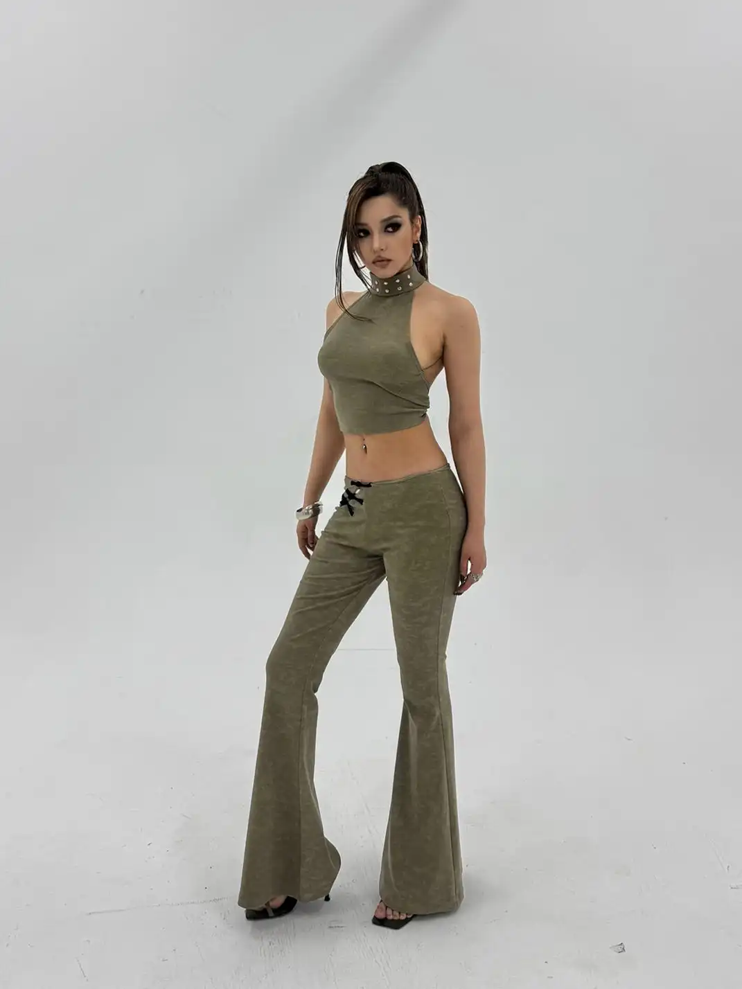 KISSKISSKIKI | Chinese Style Backless Two-Piece Set