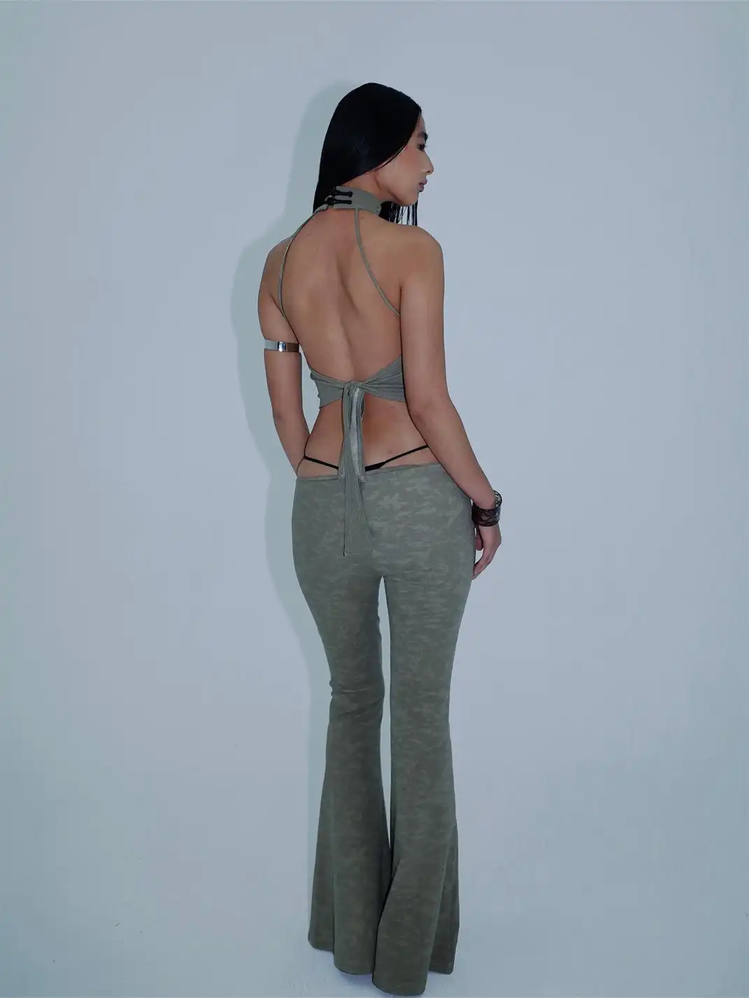 KISSKISSKIKI | Chinese Style Backless Two-Piece Set