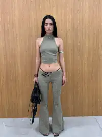 KISSKISSKIKI | Chinese Style Backless Two-Piece Set