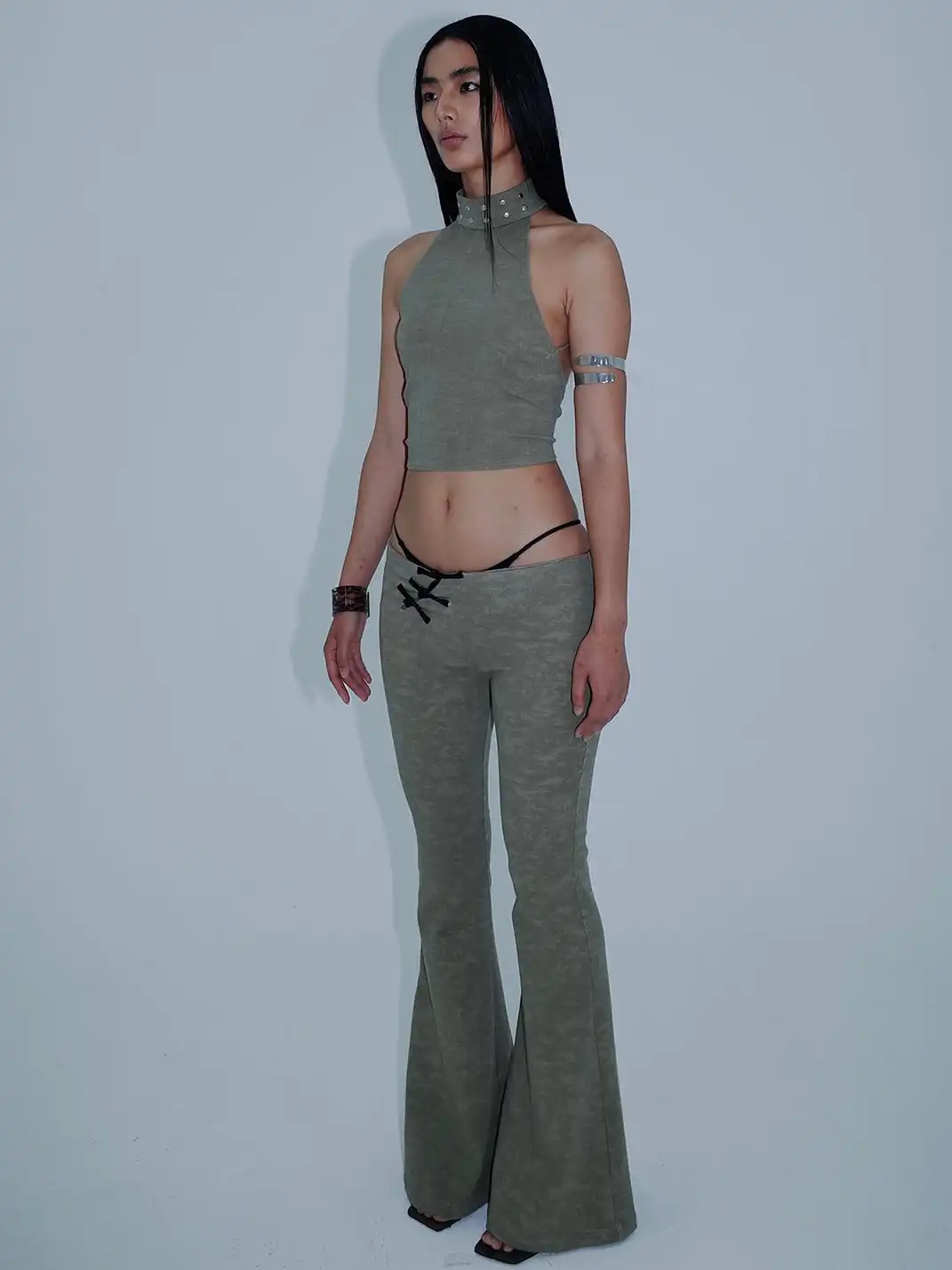 KISSKISSKIKI | Chinese Style Backless Two-Piece Set