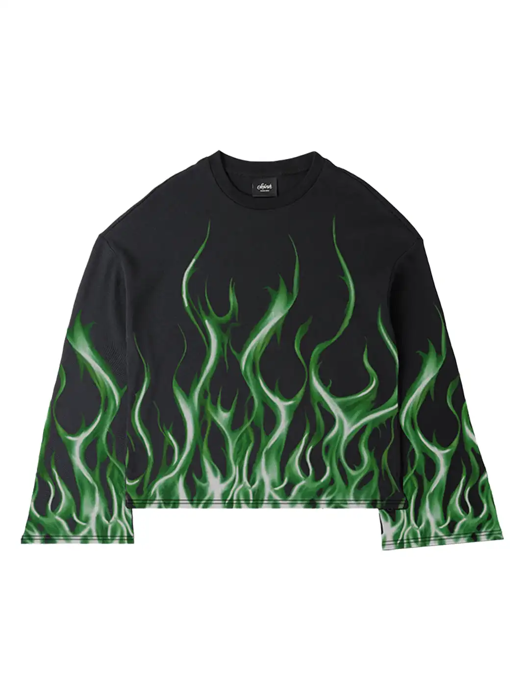 SOFRSH | Flame Printed Crew Neck Sweatshirt