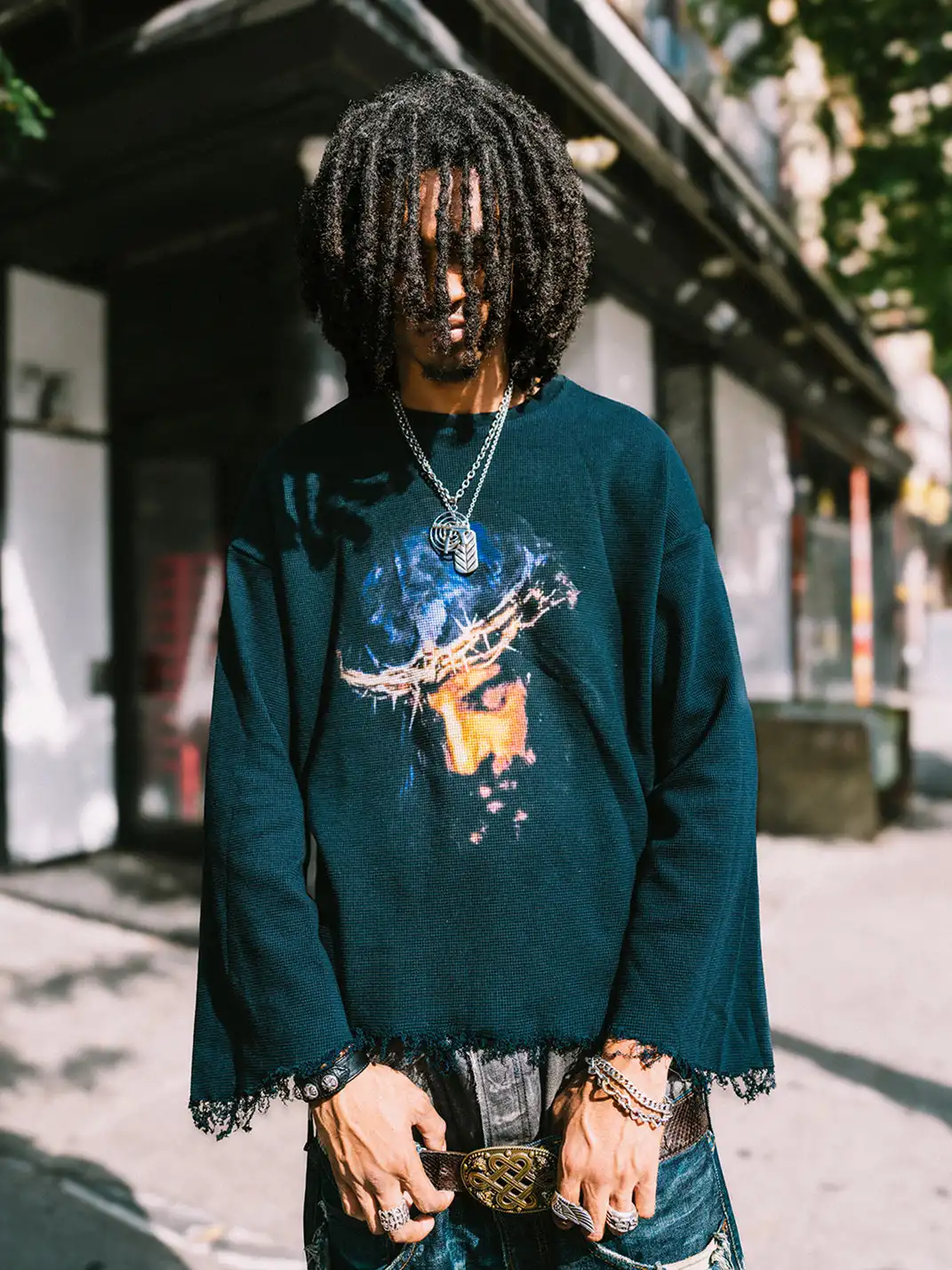 SOFRSH | Crew Neck Long Sleeve Printed Sweatshirt