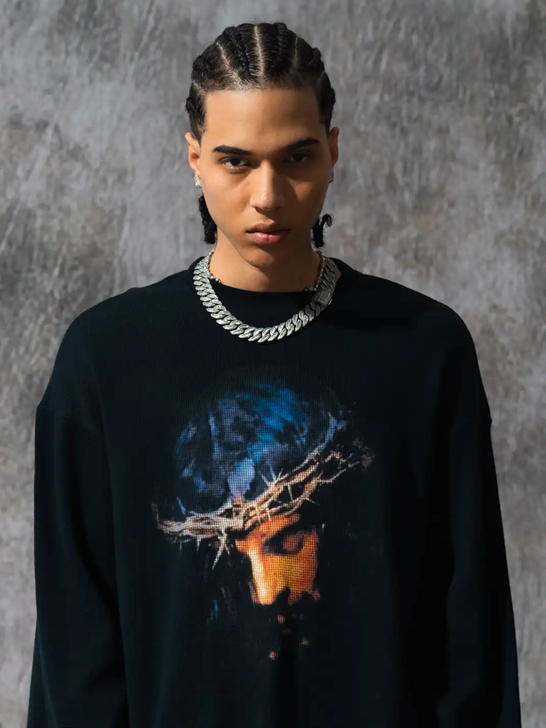 SOFRSH | Crew Neck Long Sleeve Printed Sweatshirt