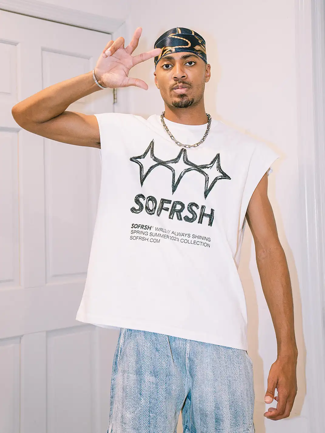 SOFRSH | Washed Striped Drawstring Shorts