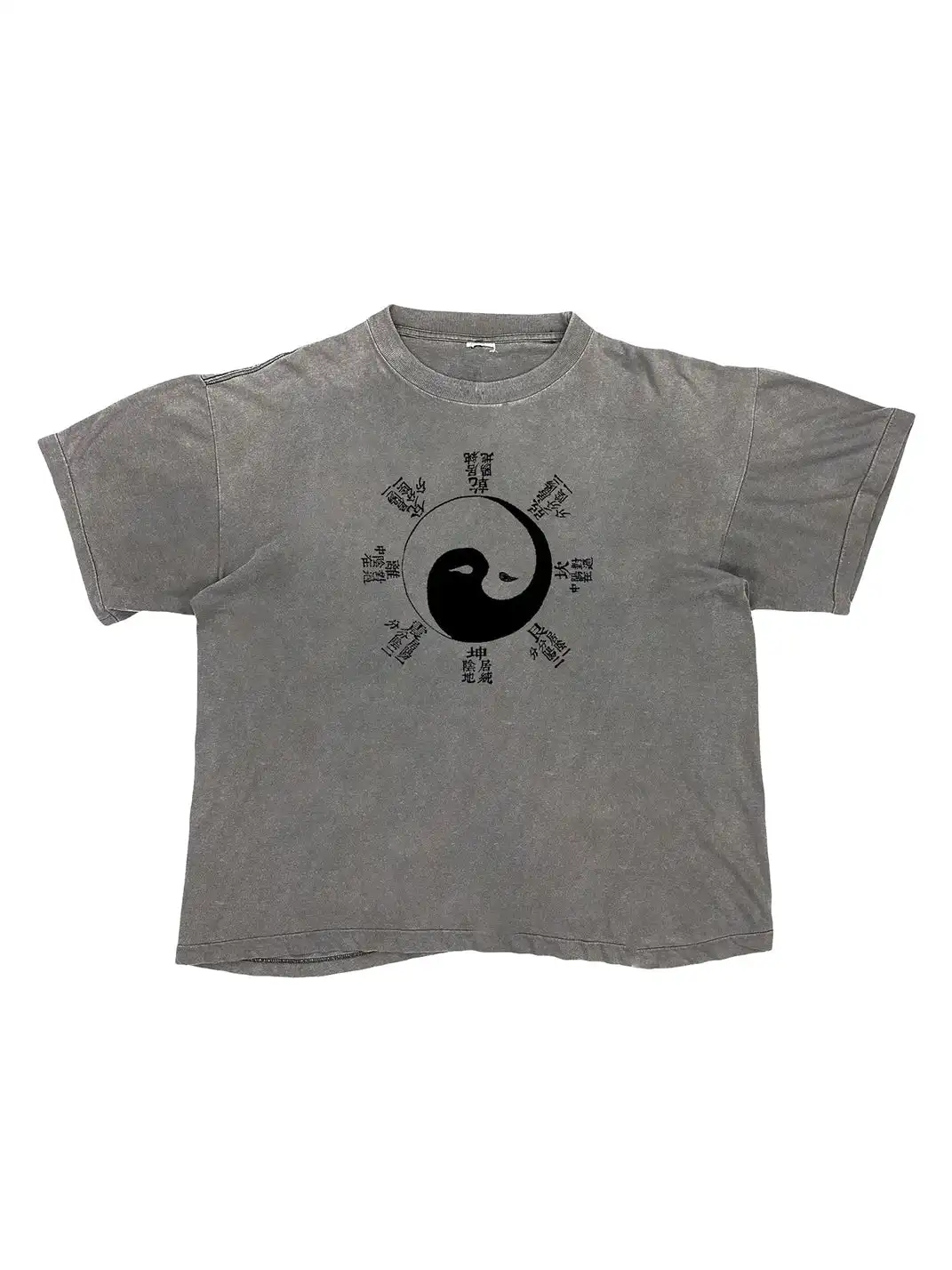 MELANIN | Vintage Wash Tai Chi Bagua Printed T-shirt