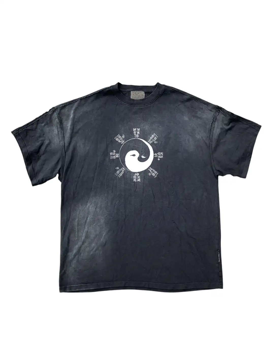 MELANIN | Vintage Wash Tai Chi Bagua Printed T-shirt