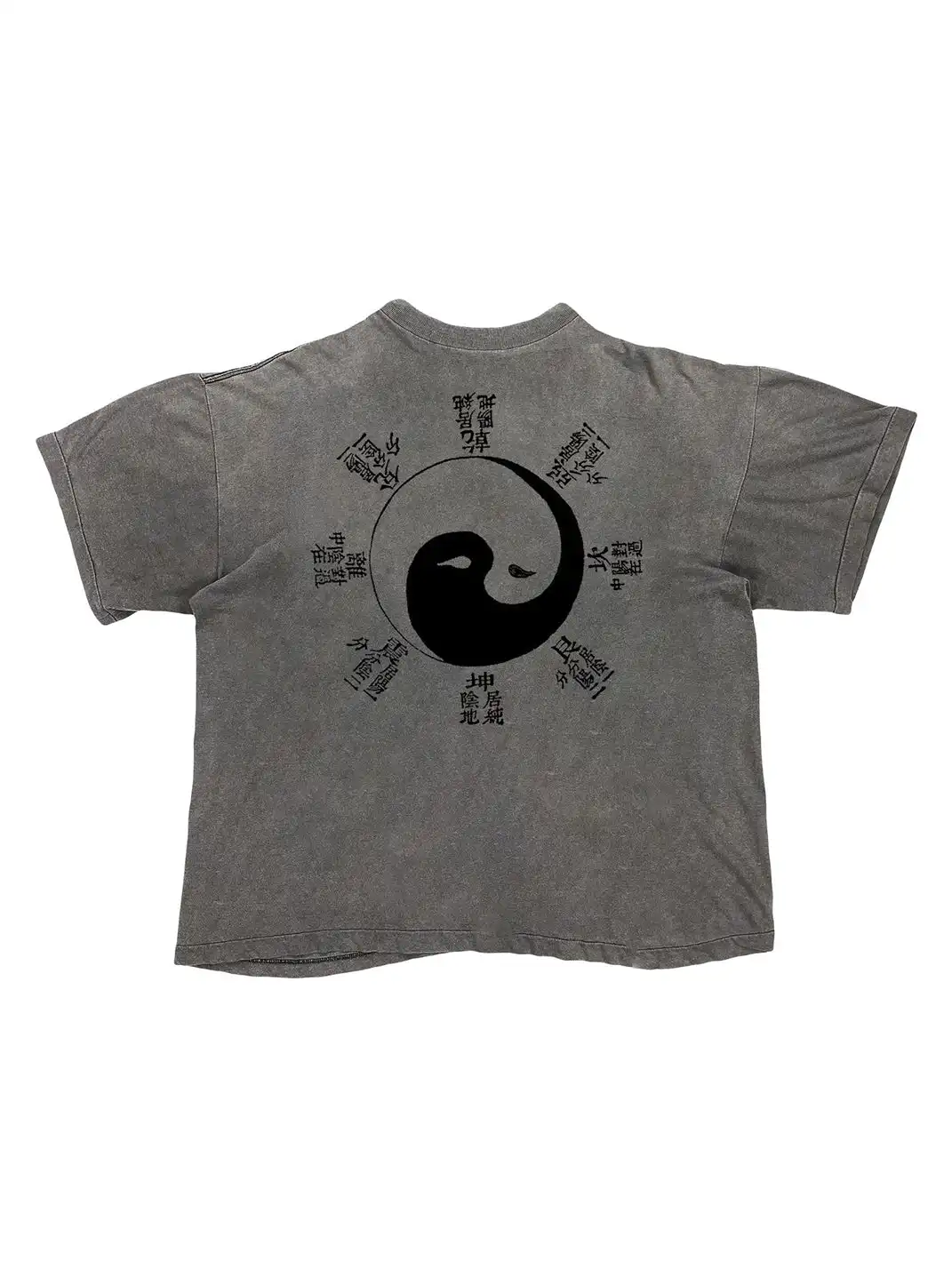 MELANIN | Vintage Wash Tai Chi Bagua Printed T-shirt