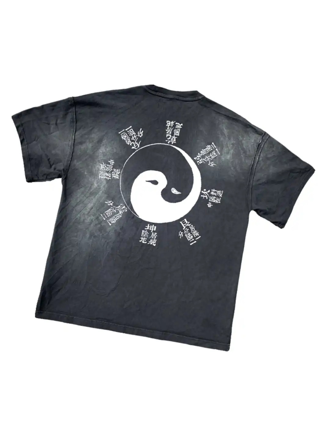 MELANIN | Vintage Wash Tai Chi Bagua Printed T-shirt