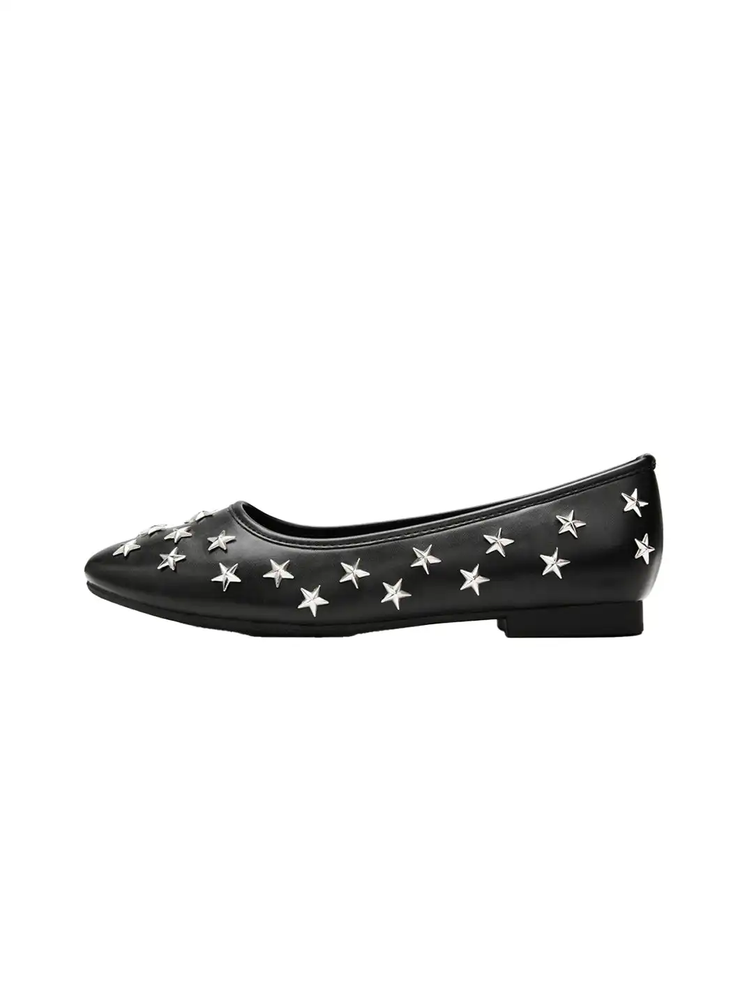 CIDER | Square Toe Rhinestone Flat Shoes