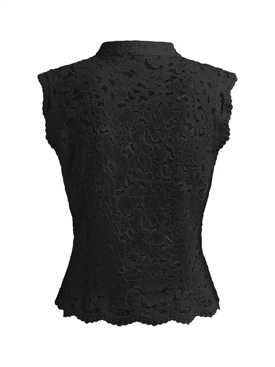 CIDER | Lace Lapel Hollow Out Split Hem Top