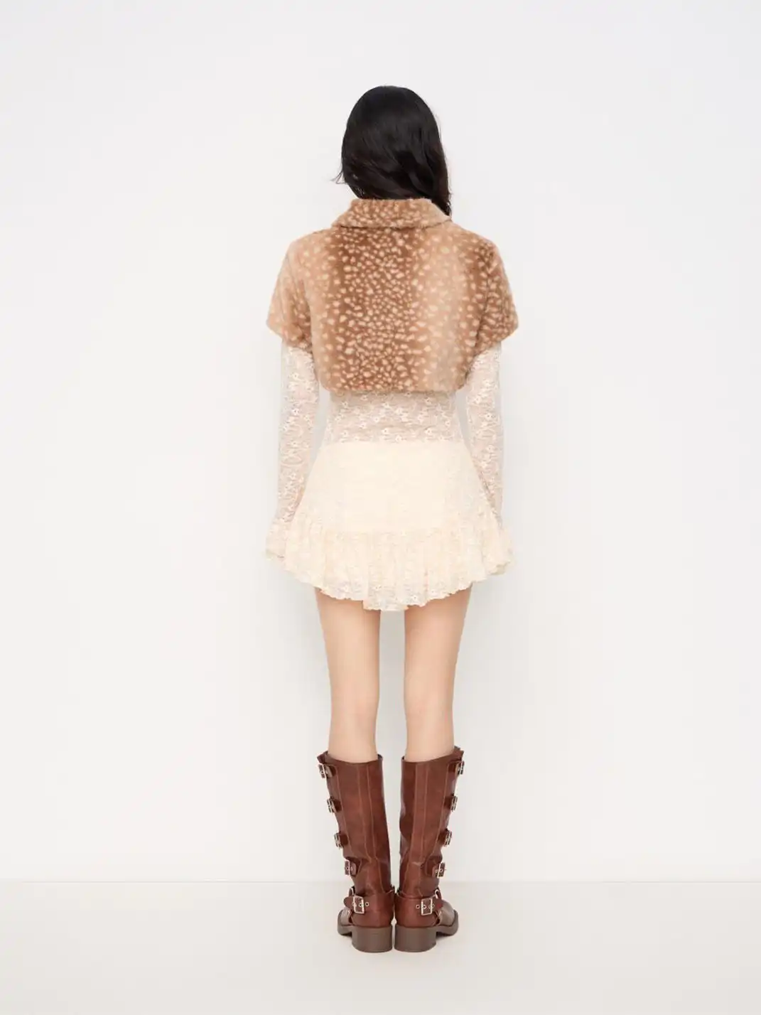 CIDER | Wool Lapel Deer Print Jacket
