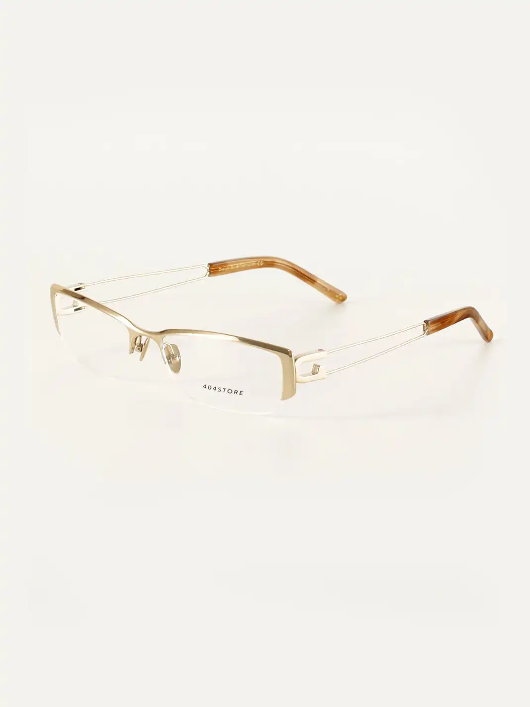 404 | Pure Titanium Rectangular Paperclip Glasses