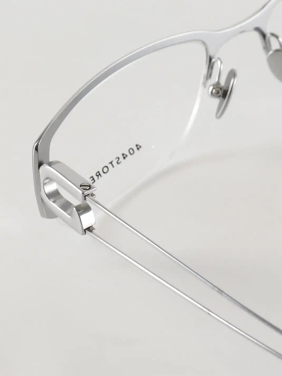 404 | Pure Titanium Rectangular Paperclip Glasses