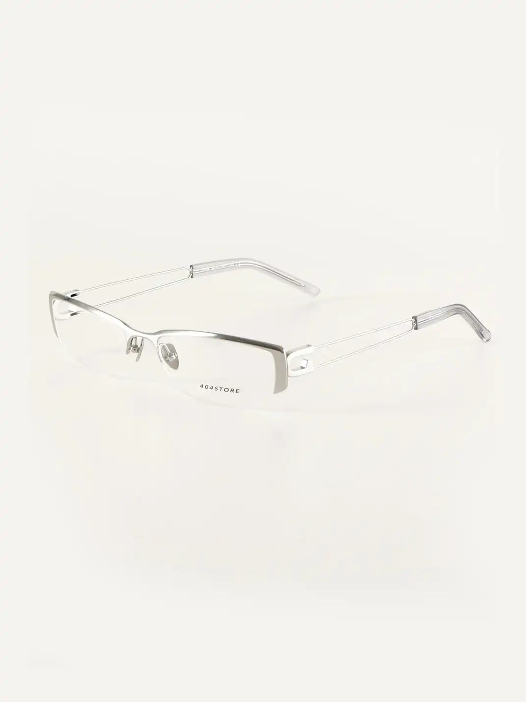 404 | Pure Titanium Rectangular Paperclip Glasses
