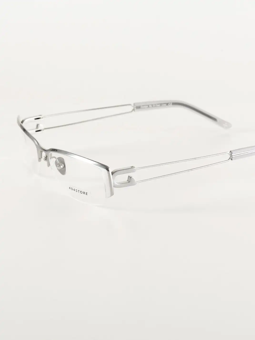 404 | Pure Titanium Rectangular Paperclip Glasses