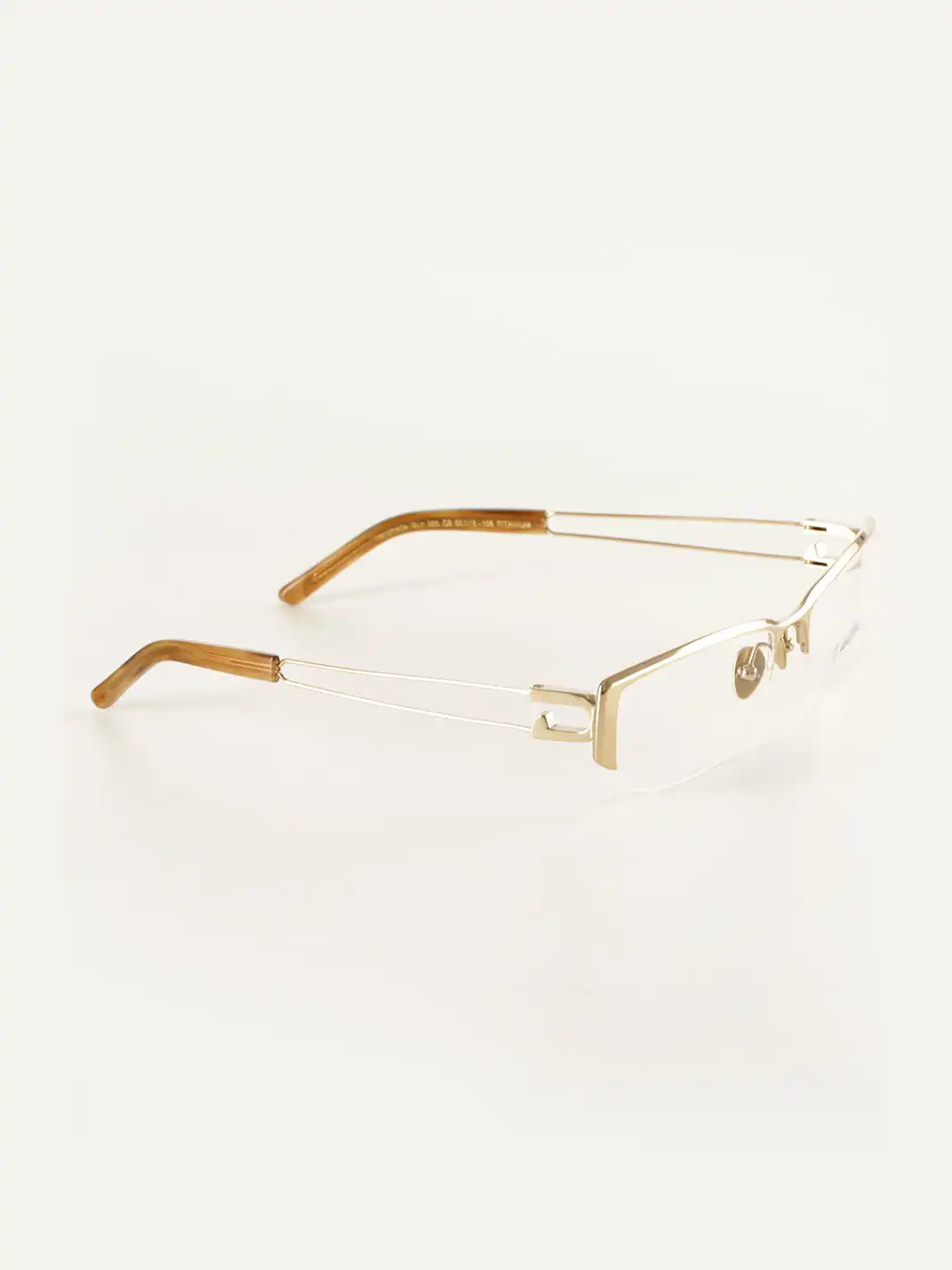 404 | Pure Titanium Rectangular Paperclip Glasses