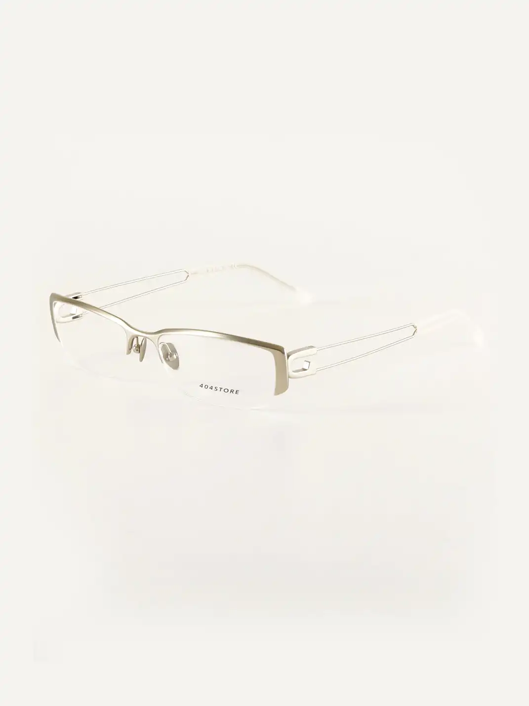 404 | Pure Titanium Rectangular Paperclip Glasses