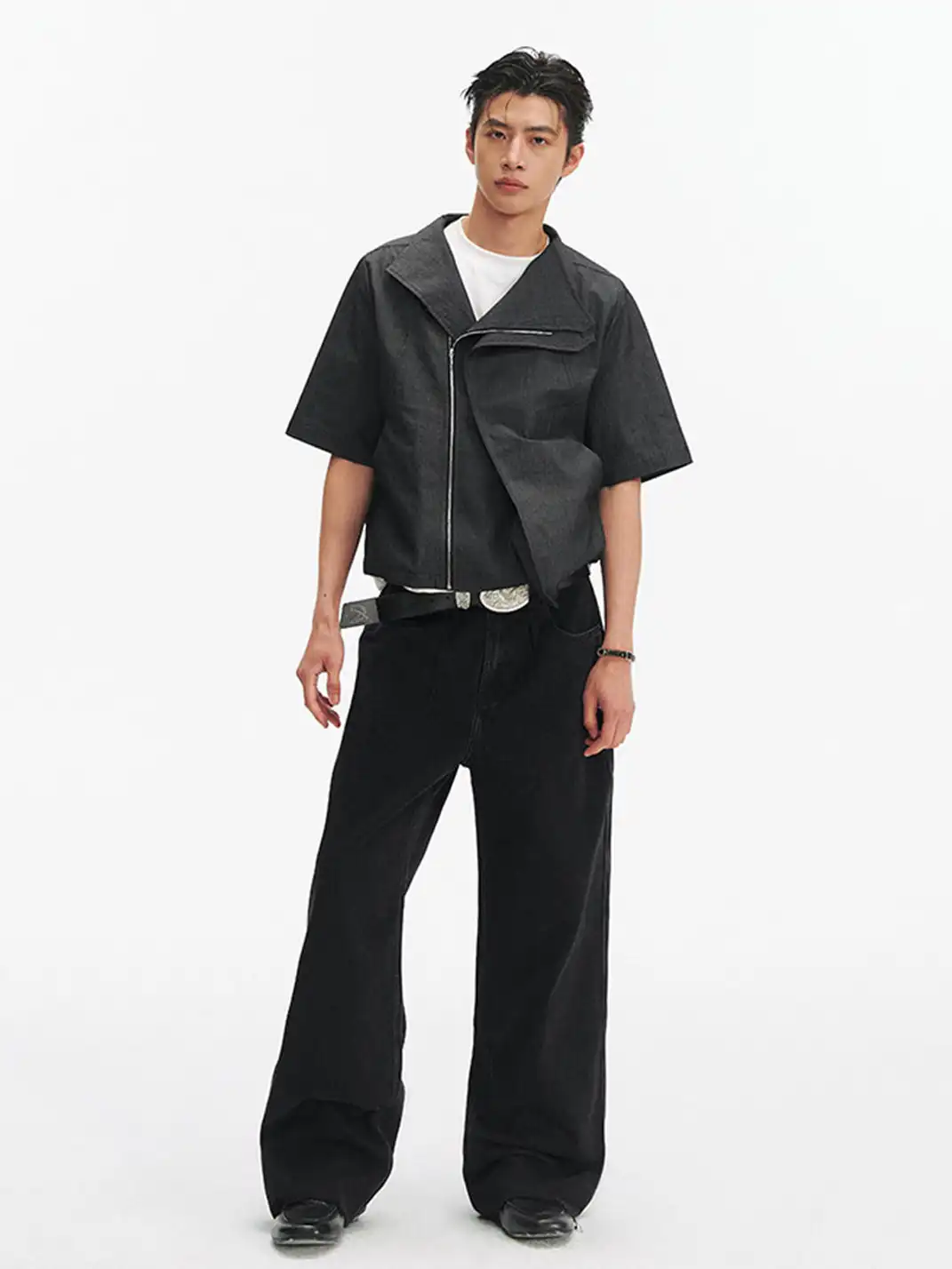 TAICHIISM | Multi-shape Asymmetric Placket Spliced Shirt