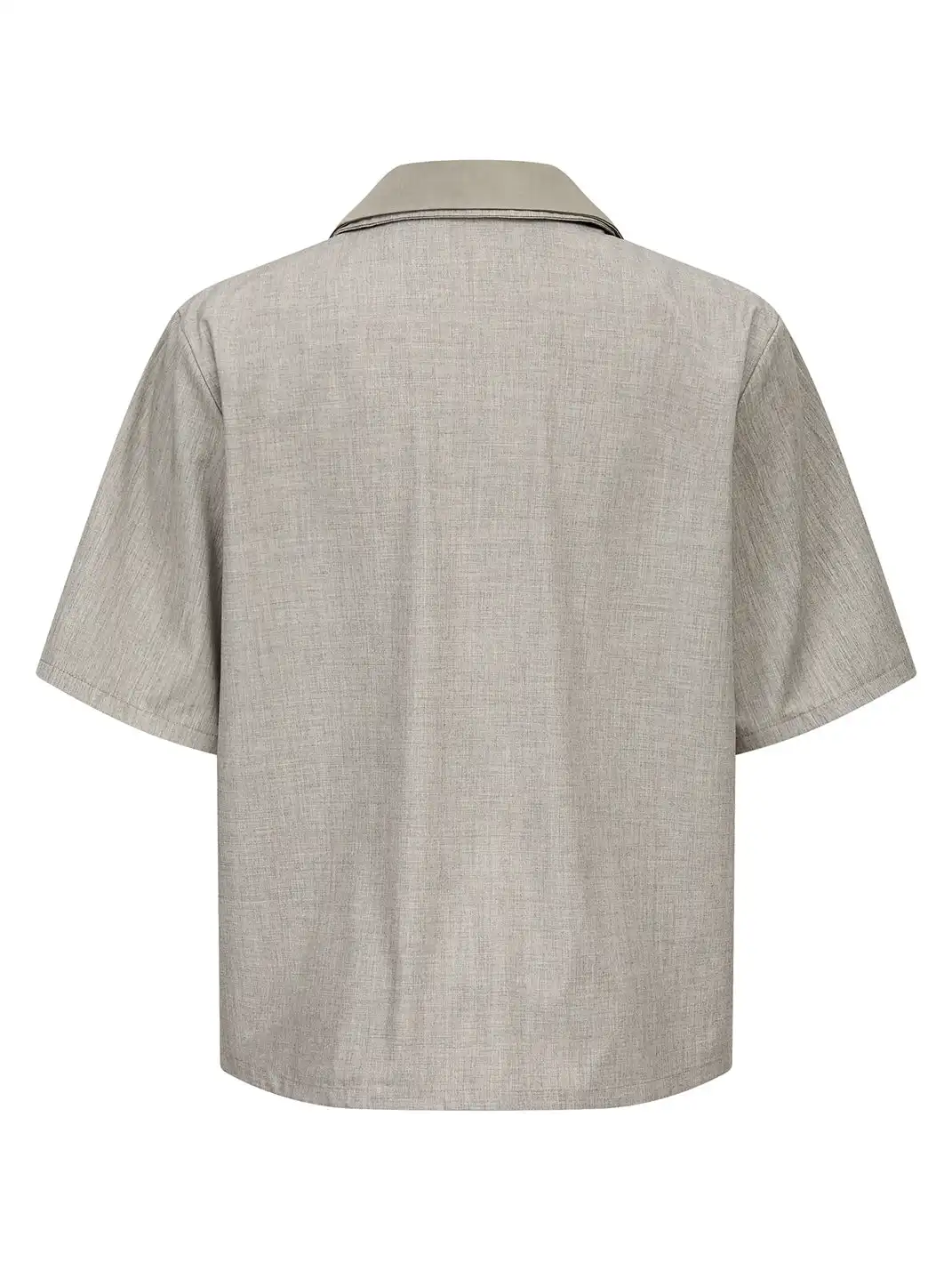 TAICHIISM | Fake Two-piece Deconstructed Geometric Acetate Wool Shirt