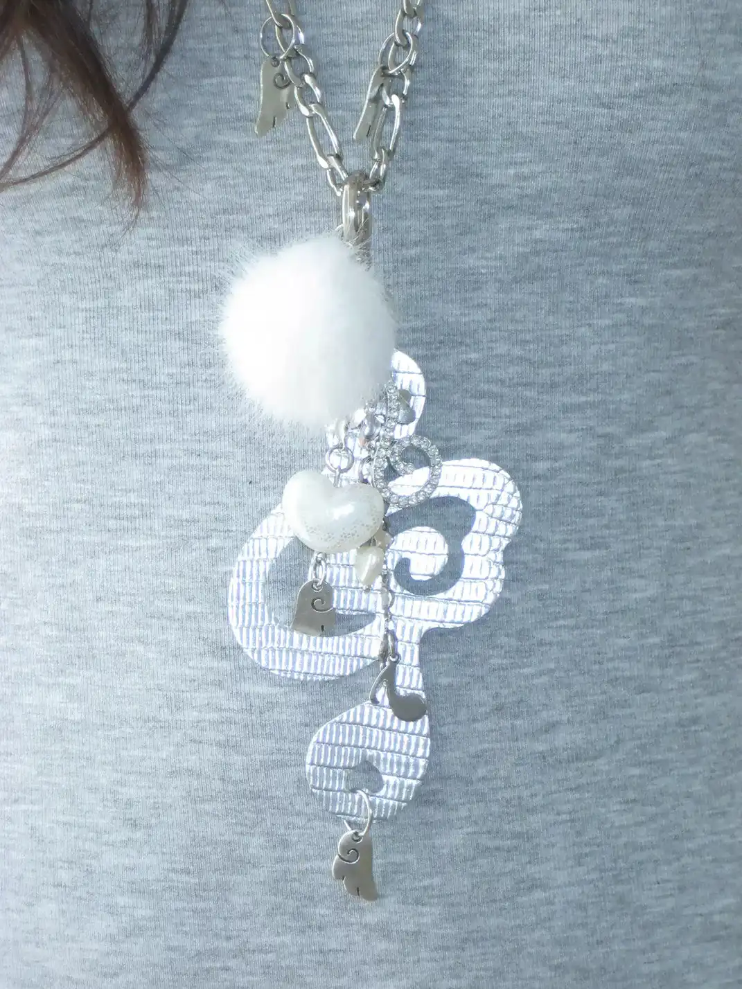 CRS | Musical Note Shaped Leather Sweater Chain Necklace