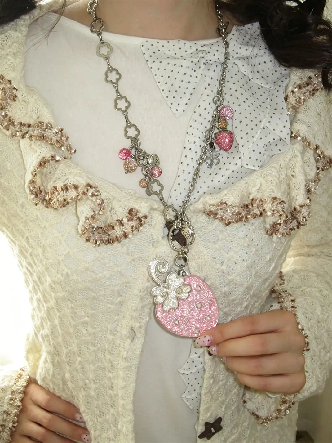 CRS | Shiny Strawberry Shaped Metal Necklace
