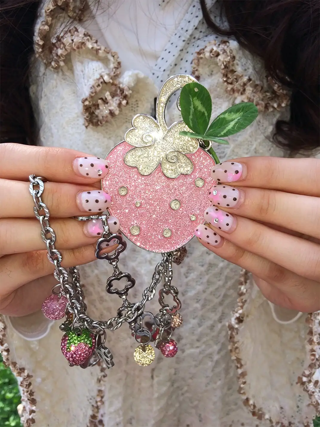 CRS | Shiny Strawberry Shaped Metal Necklace