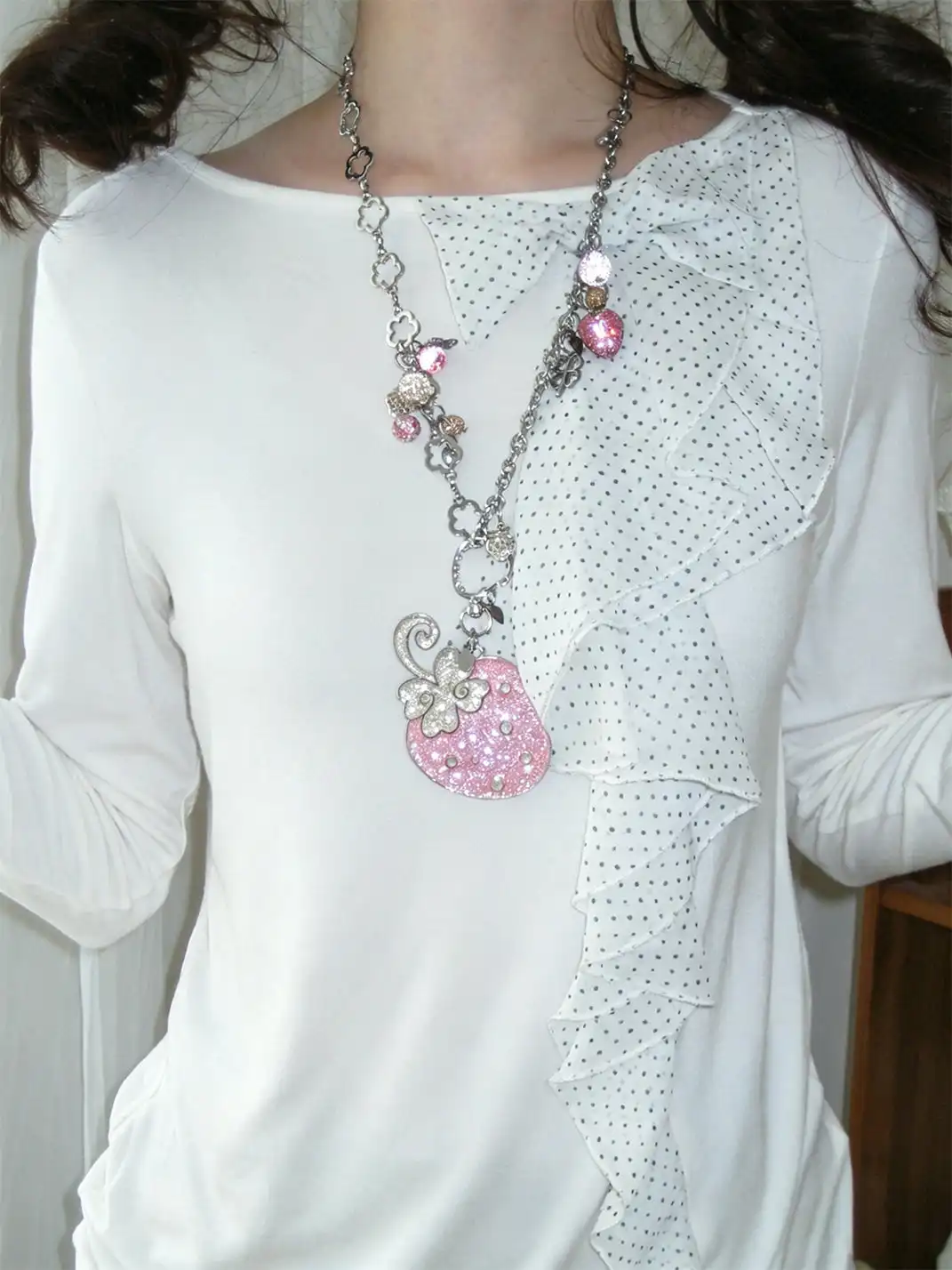 CRS | Shiny Strawberry Shaped Metal Necklace
