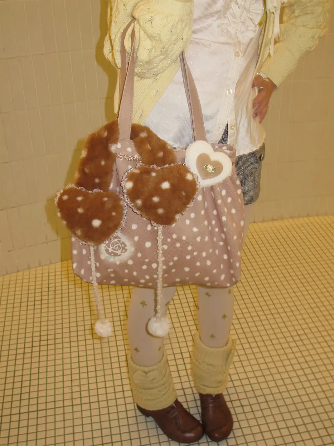 CRS | Deer Pattern Rose Large Capacity Handheld Bag