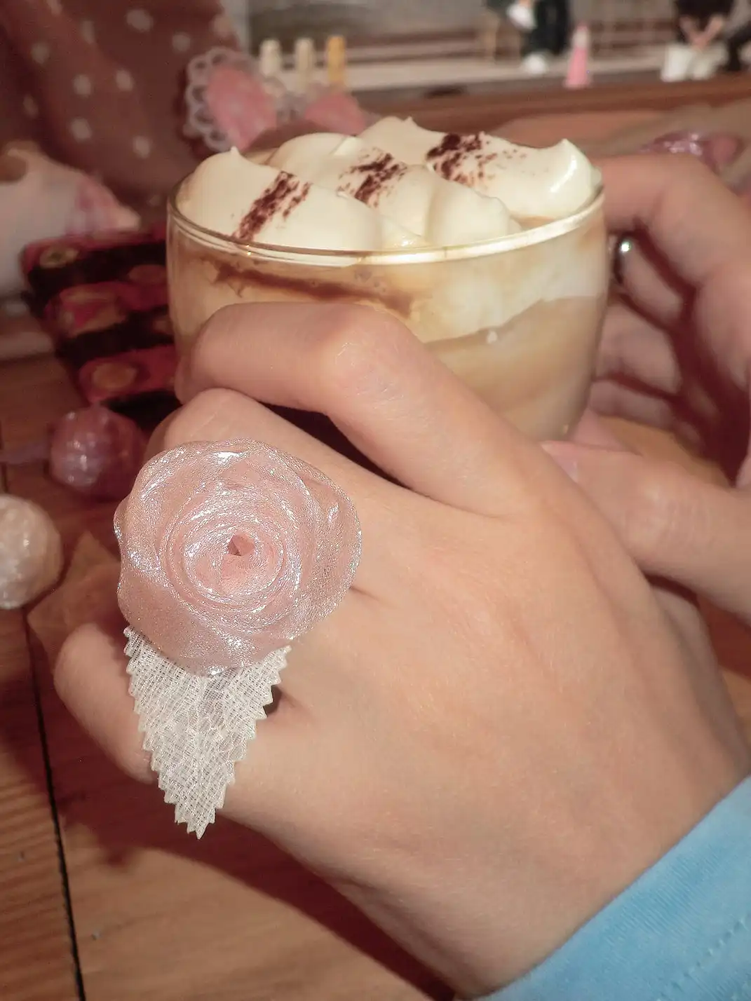 CRS | Glitter Yarn Lace Rose Ring
