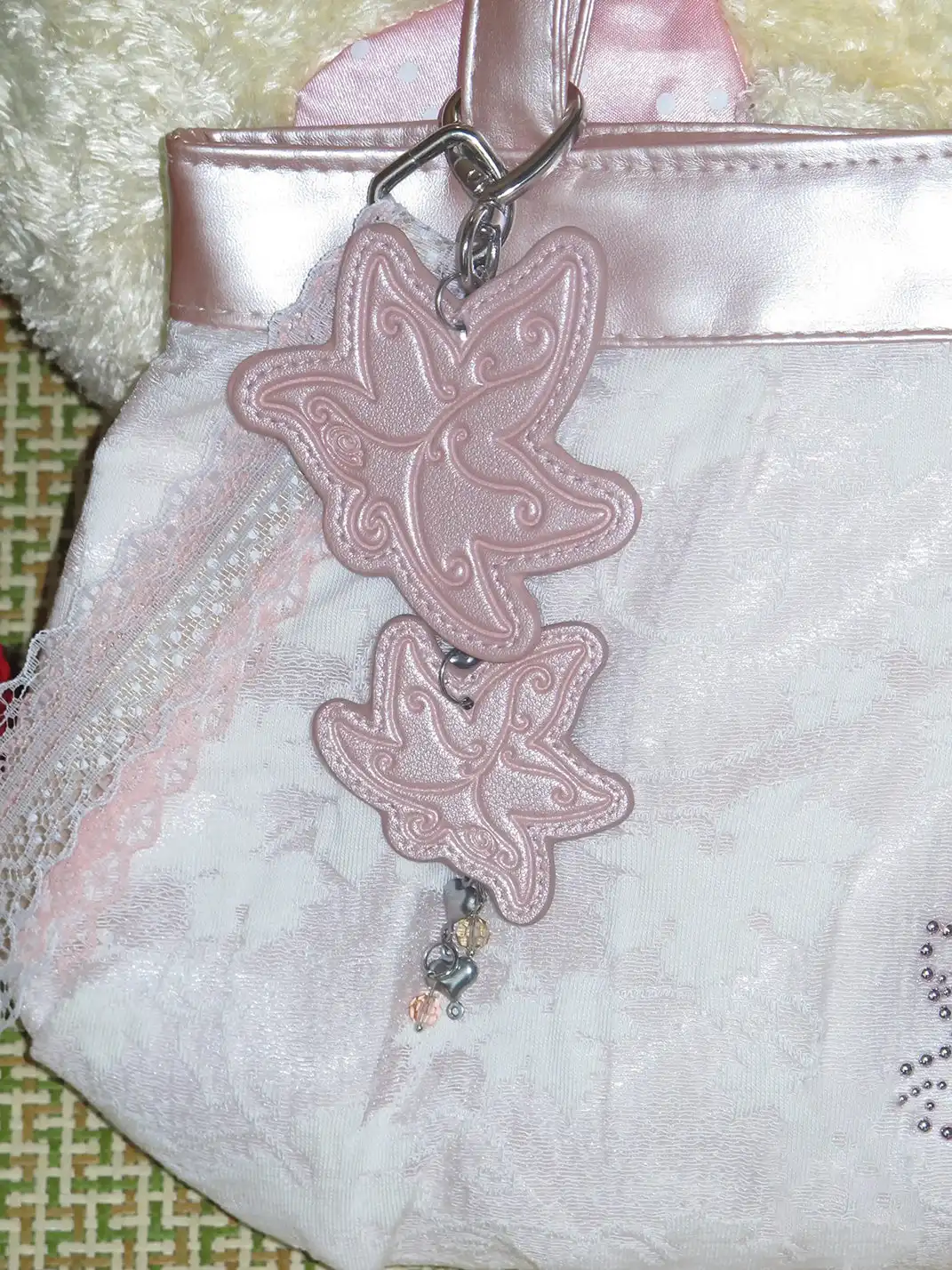 CRS | Maple Leaf Leather Lace Charm Pendant