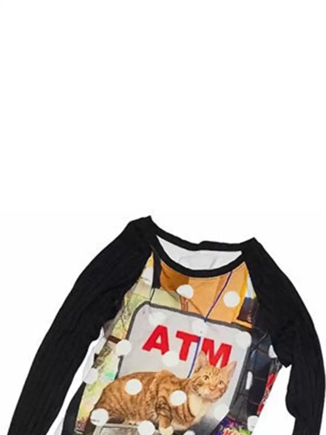 BAYUE | Vintage Cartoon Print Spliced T-Shirt