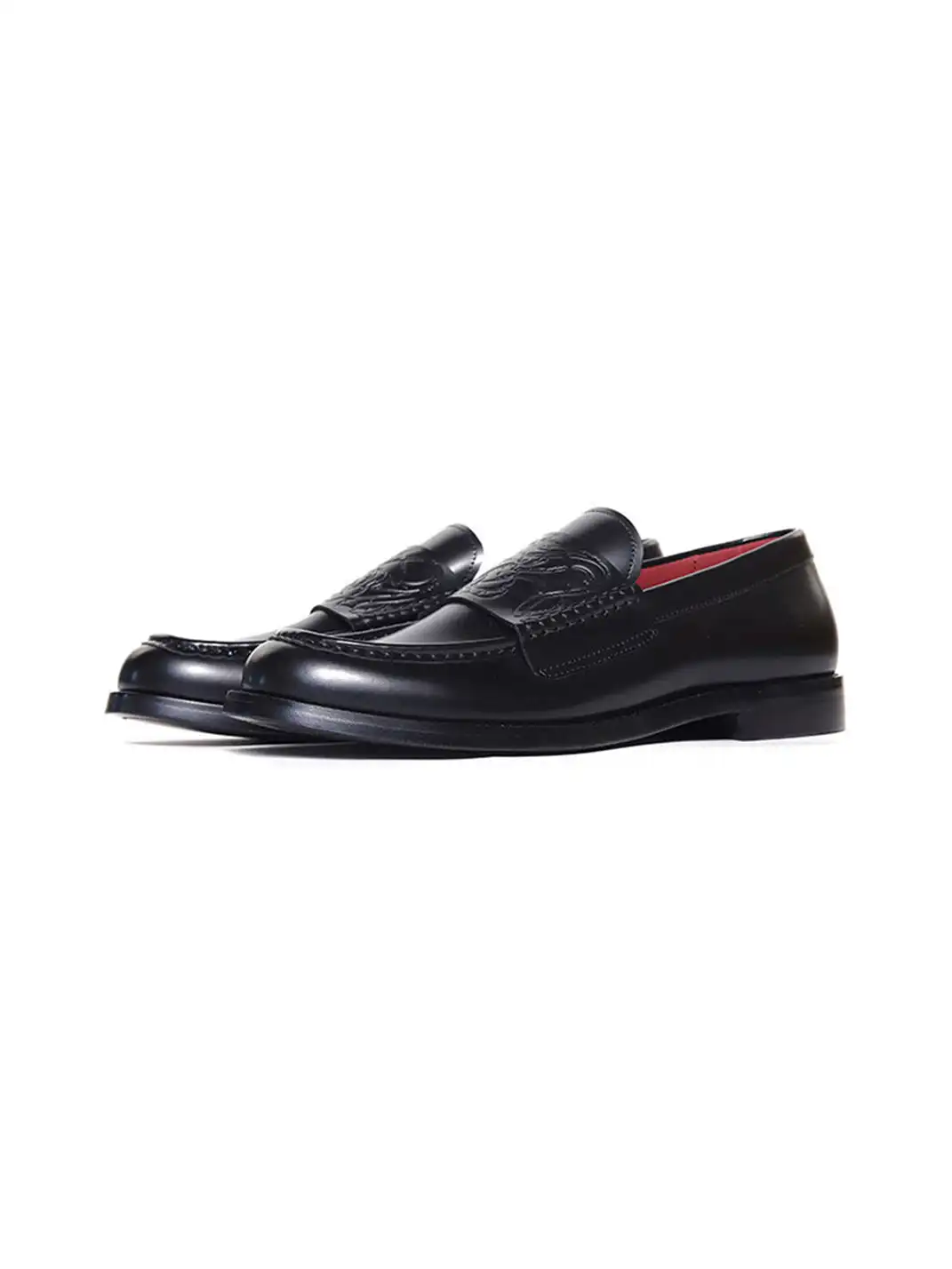 SHENLV | Embossed Cowhide Loafers