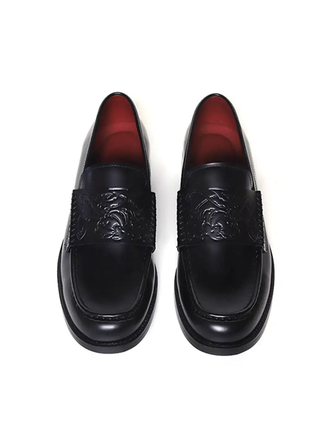 SHENLV | Embossed Cowhide Loafers