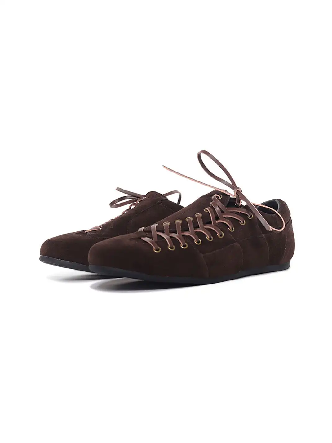 SHENLV | Suede Multi-lace Flat Casual Shoes