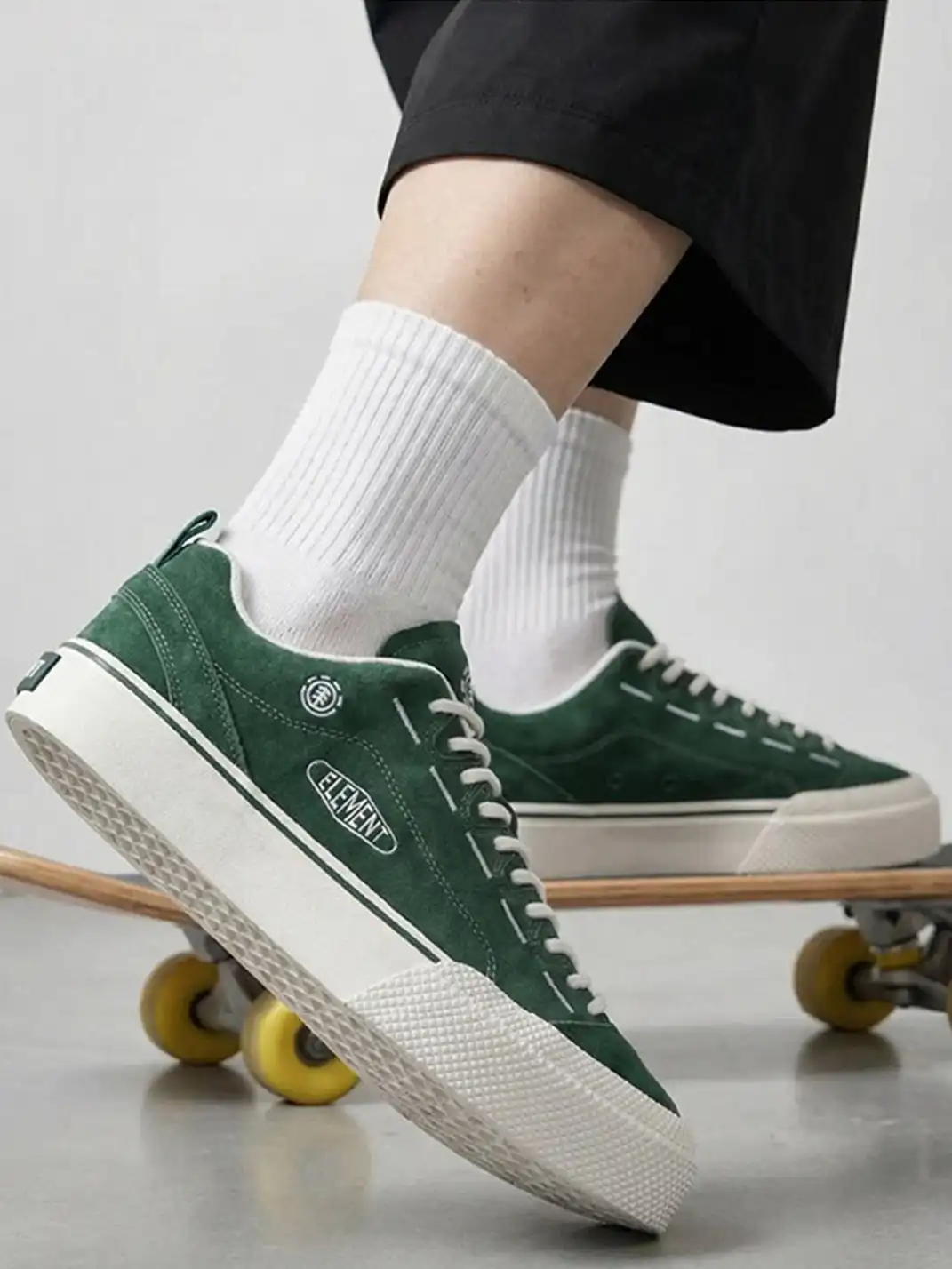 ELEMENT | Green Suede Skate Sneakers