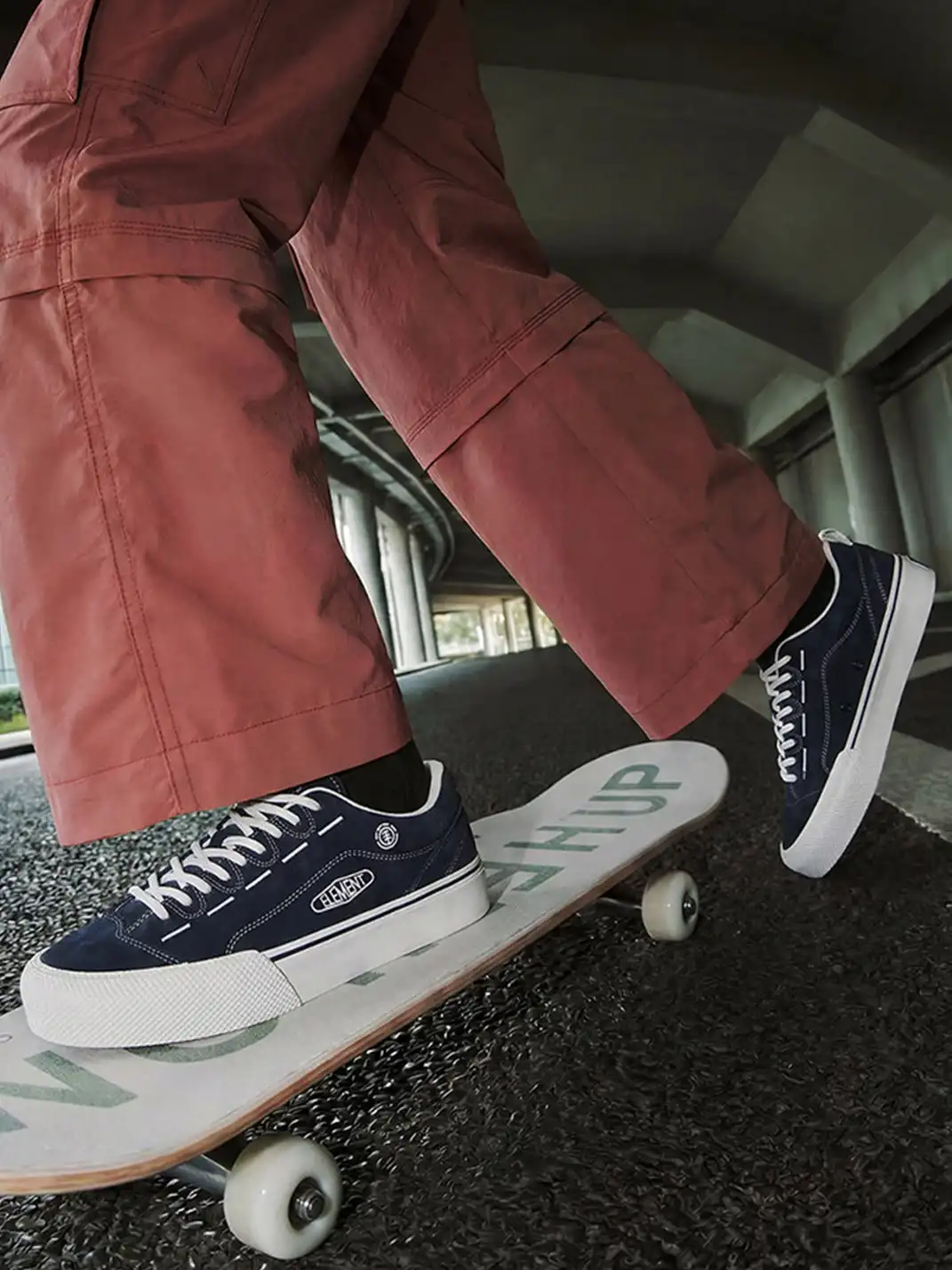 ELEMENT | Green Suede Skate Sneakers