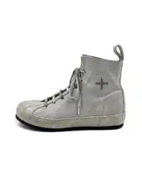 DLM | Genuine Leather Retro Pointed Toe Lace-up Boots
