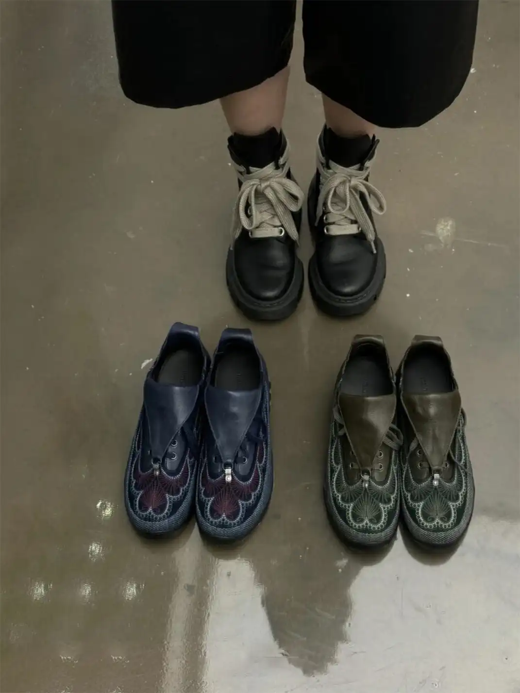 DLM | Carved Embroidery Platform Shoes
