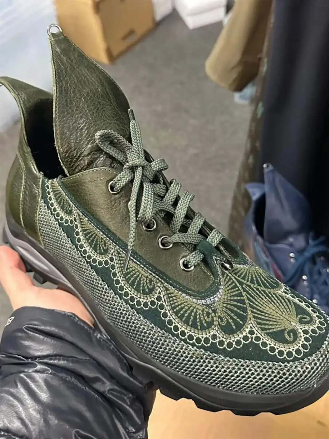 DLM | Carved Embroidery Platform Shoes
