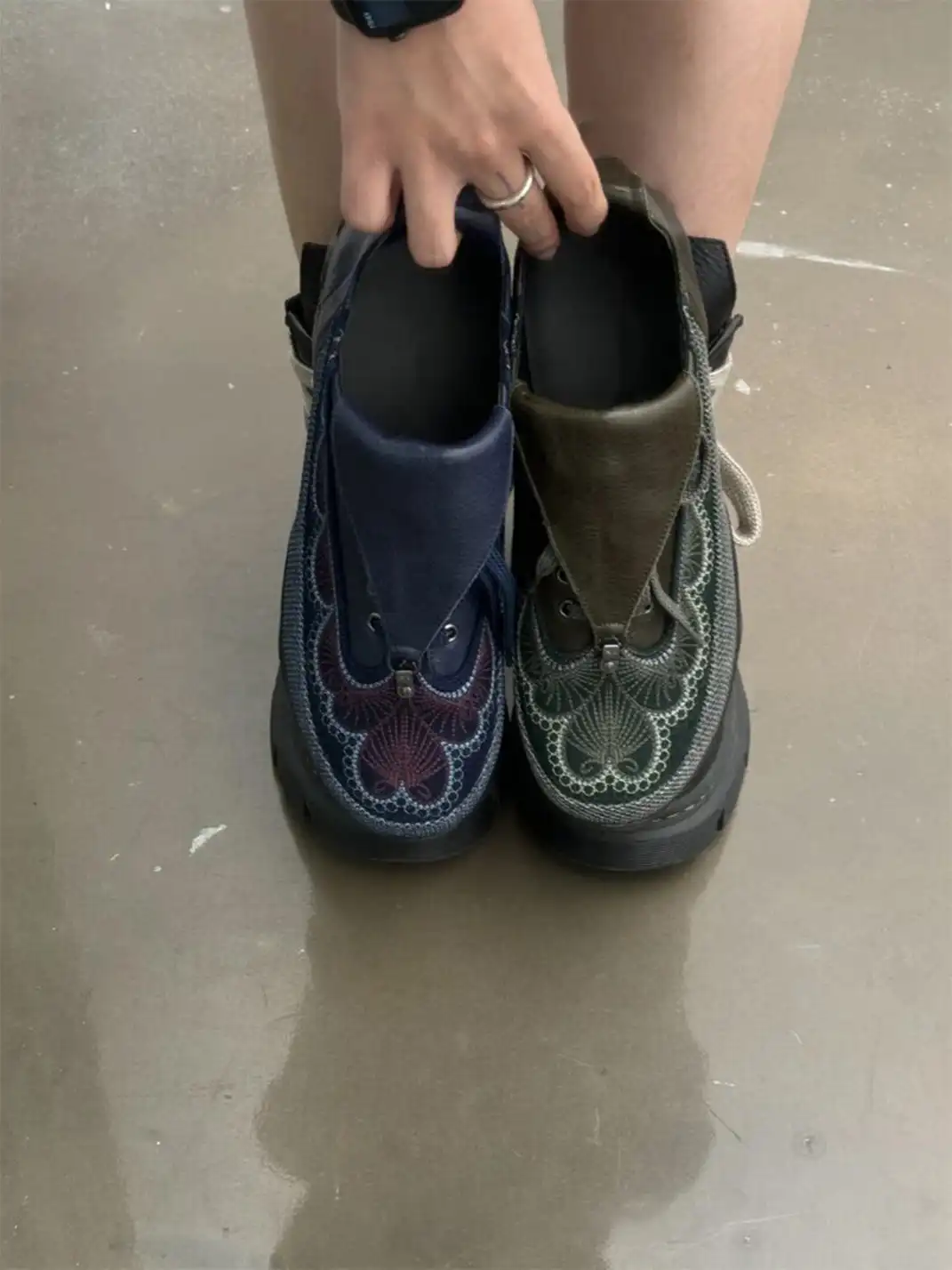 DLM | Carved Embroidery Platform Shoes