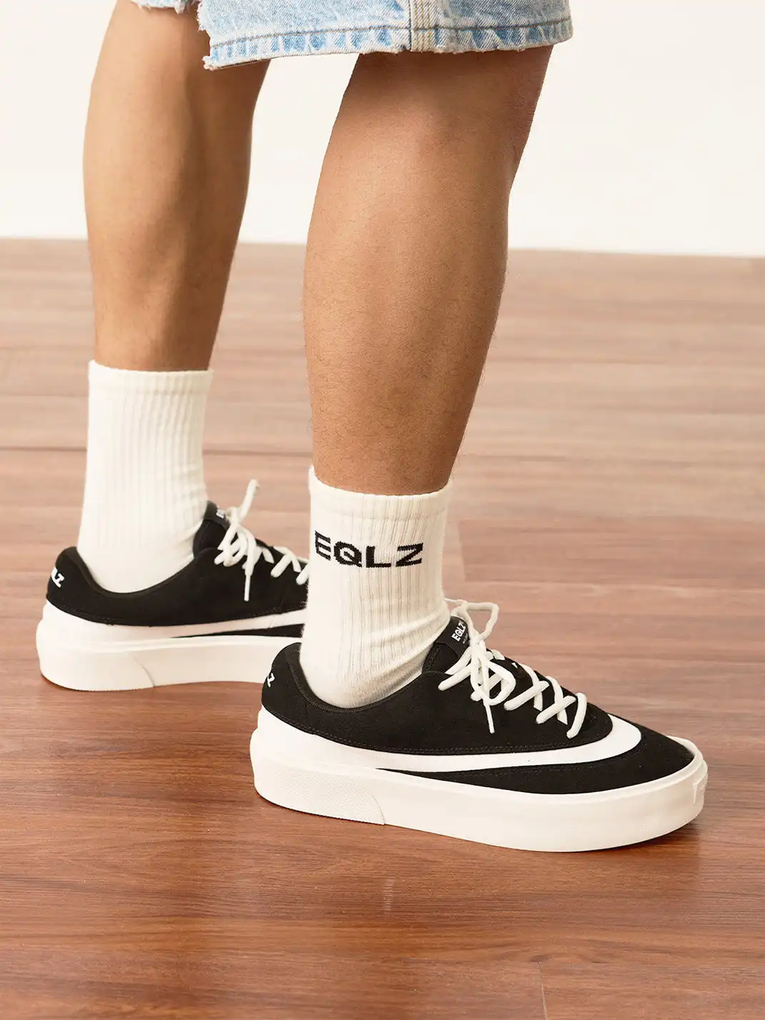 EQLZ | Platform Suede Color Block Casual Sneakers