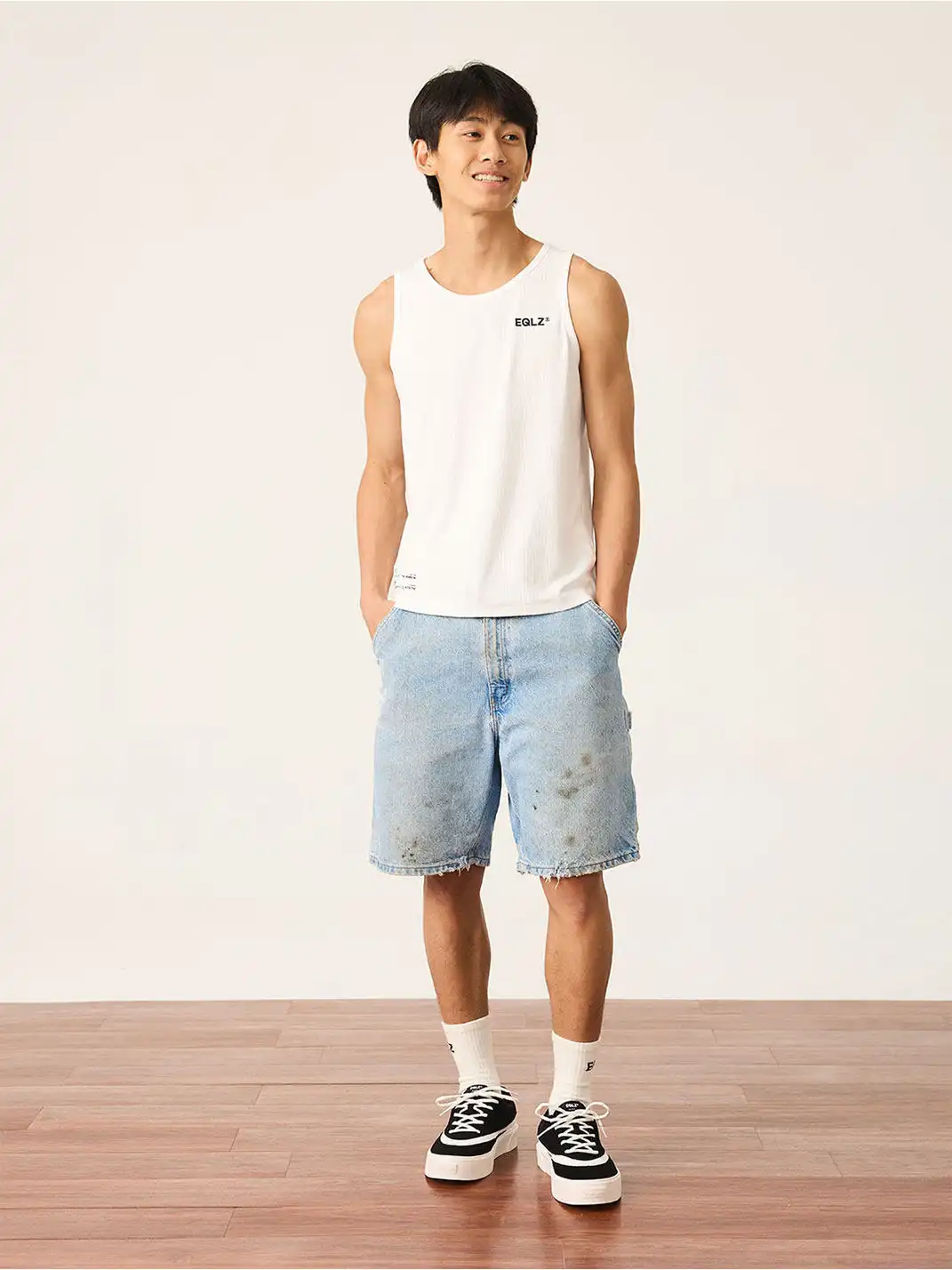 EQLZ | Platform Suede Color Block Casual Sneakers